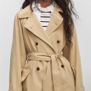 MANGO Fluid Tencel Trench Coat